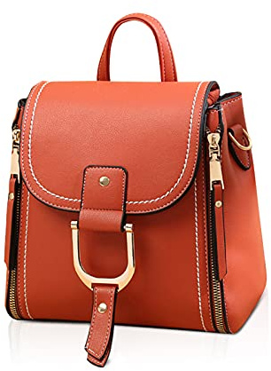 NICOLE & DORIS Rucksackhandtaschen Damen Rucksack Klein PU Leder Daypack Damen Mini Rucksack Mode Wasserdicht Frauen Reise Rucksack Handtasche Tagesrucksack für Mädchen Cityrucksack