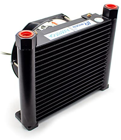Jieotwice Flusso Piccolo Radiatore Olio di Raffreddamento Scambiatore di Calore Radiatore Radiatore Olio Idraulico in Lega di Alluminio Air Cooler 3 Mpa 10L/MIN AJ0510T-CA (DC 12V)
