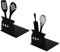 LdawyDE Buchstütze, 2 Stück Buchstützen Metall Bücherstützen Buchhalter Desktop Bücherregal Kinder Schreibtisch Bookends Block Bücherständer Schwarz