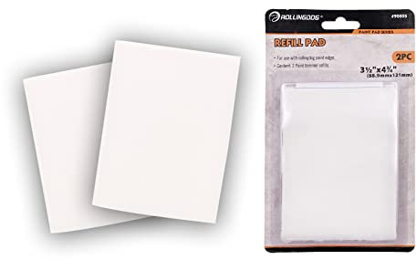 ROLLINGDOG 2PC 4 Paint Pad Refill use with 4 Paint Edger for Wall and Ceiling Cutting in,Painting Corner and Edges