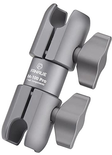 FANAUE Composite Double Socket Swivel Arm,DA-100PRO 3.7 Length, Aluminum Construction, Compatible with RAM Mounts B Size 1 Ball Components