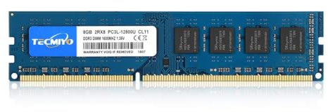 TECMIYO 8GB DDR3L-1600MHz Sodimm, PC3L-12800/PC3L-12800S 8GB CL11 2RX8 Dual Rank Non ECC Unbuffered 1.35V/1.5V Desktop Computer Memory Ram Module Upgrade