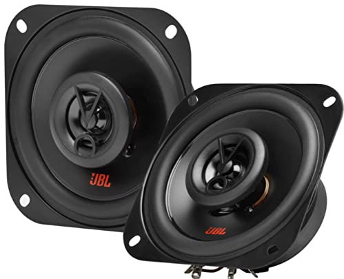 JBL Stage2 424FHI - 250W 4 (10cm) Two Way Coaxial Car Speaker with IMPP Cone with PEI Balanced Dome Tweeters which Fills Out Their Sonic Signature with Crisp, high-end Frequencies - Black