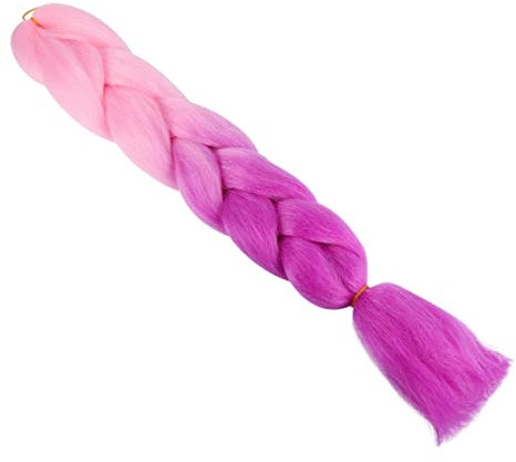 Beavorty 3 Stück Gefälschte Zopf-kopfbedeckung Farbverlauf-zopf-haarschmuck Kopfschmuck Für Mädchen Und Frauen Hellrosa Und Purpurrot Aus Hochwertigem Material