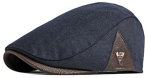 JAOAJ Schiebermütze Herren Barett Cap Herbst Winter,Schirmmützen Cabbie Hunter Hat,Baskenmützen Flat Cap Newsboy Mütze Driving Hüte