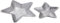 casamia Schale Dekoschale Blatt Ginkgo Apfel Stern Aluminium Gold o. Silber Farbe Stern Schalen Set Silber