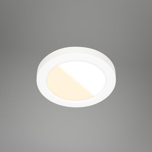 BRILONER – 1x LED Einbaustrahler 230V, LED Strahler mit verstellbarem Einbaudurchmesser, Deckenstrahler flach, Spot, Deckenspot, Lichtfarbe einstellbar, Weiß