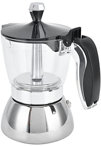 SatcOp Caffettiera all'anice Stellato, Design Trasparente, Manico Resistente Al Calore in Acciaio Inossidabile e Caffettiera in Acrilico per Caffetteria