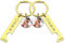 INBLUE Personnalisé Acier Inoxydable Couple Porte-clés Ensemble pour Femme Gravé Nom Date Cœur Puzzle Porte-clés Photo Ronde Étiquette Couper Porte-clés avec Nom Cadeau Significatif pour Couple - A2