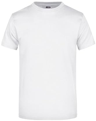 James & Nicholson Round-T Heavy (180g/m²) White, Gr. M