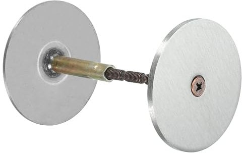 PATIKIL Door Knob Hole Cover Plate, 2 3/16 Dia. Deadbolt Cover Plate Door Hole Filler Plate for 1 3/8 to 1 3/4 Holes, Brushed Satin Nickel