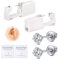 AVYRING Ohr-Piercing-Pistole Kit, selbst Einweg-Ohr-Piercing-Kit 316L chirurgischem Edelstahl mit kubischem Zirkoniumdioxid, zu Hause selbst Ohr-Piercer Kit Werkzeug mit 4mm weiß CZ Stud