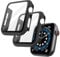 OFFCUP Transparente Fundas Apple Watch Series 6/SE/Series 5/Series 4 44mm, 2pcs Apple Watch Protector de Pantalla, HD Protección Completa Carcasa para iWatch (Negro)