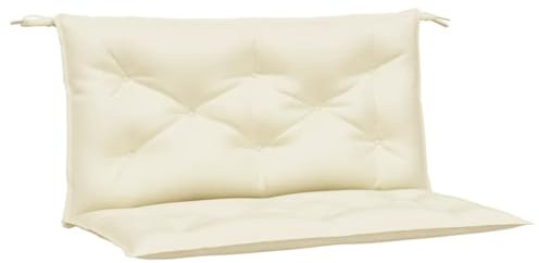 2er Set Auflagen Gartenbank Sitzkissen + Rückenlehne wasserabweisend 7 cm dick, Farbe:Creme, Maße:150 x 50 cm