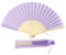 FANSOF.FANS Fabric Handheld Folding Hand Fan With a Tassel Grade A Bamboo Ribs for Women Girls Summer Party Event Favour Birthday Wedding Souvenir Gift (Lavender Purple)