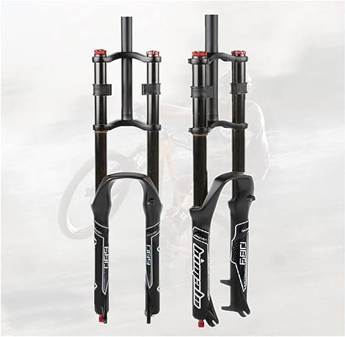 LPBSKHJW Forcella MTB Downhill 26 27.5 29 Pollici Mountain Bike Forcella Ammortizzata Doppia Spalla Viaggio 130mm Forcella pneumatica
