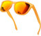 KANASTAL Orange Sunglasses Mens Polarised Womens Square Tinted Mirror Vintage Ladies Summer Fashionable UV400 Protection - Orange Frame