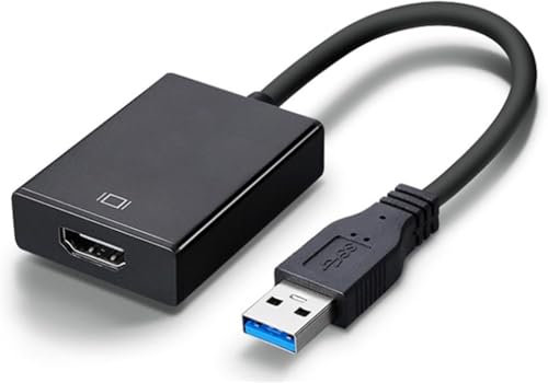 GERUI Adattatore USB a HDMI, USB 3.0/2.0 a HDMI Video Adapter HD 1080P Cavo Grafica Convertitore per PC, Laptop HDTV Compatibile con Windows XP/10/8/7