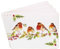 Set mit 4 Tischsets – Winter-Rotkehlchen-Design
