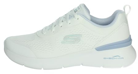 Skechers Damen Skech-AIR Dynamight 2.0 Schuhe, Weiß, Hellblau, 36 EU