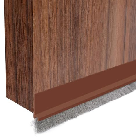 GGTTNRT Bürstendichtung Selbstklebend Zugluftstopper, Türdichtung Unten, Türbürstendichtung, Zuschneidbar, für Türen(Braun-30mm)
