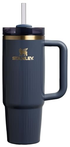 Stanley Quencher H2.0 Tumbler with Handle and Straw 30 oz | Flowstate 3-Position Lid | Cup Holder Compatible for Travel | Insulated Stainless Steel Cup | BPA-Free | Fluted Twilight