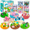 JOY SPOT! 8er-Pack Kinderknete mit Themen, Sensorische Knete in dose, Knetmasse kreative Spielzeug, Magische Knete ungiftig für Kinder ab 3 4 5 6 Jahre (Einhorn/Astronaut/Dinosaurier)