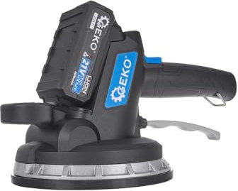 BSD Ventosa Vibrante Professionale Ricaricabile per Posa Piastrelle - Set Completo con 2 Batterie da 21V e Caricatore, Regolazione Vibrazioni e Capacità di Sollevamento 80 kg