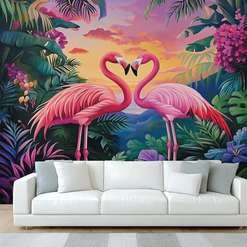 Générique Papier Peint Panoramique Palmier, Papier Peint Jungle Tropicale, Fresque Murale, Decoration Chambre Salon, 366 x 254 cm