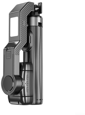 Smartphone Gimbal Stabilizer with Extendable Tripod and Integrated Fill Light for Steady Footage and Enhanced Visibility in Low Light