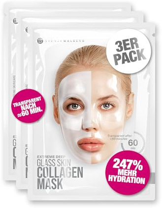 Glassskinmask White Collagen 3er Pack