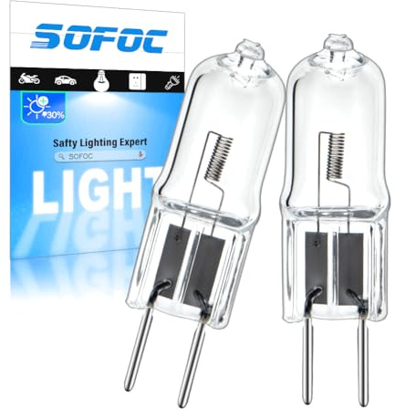 SOFOC G6.35 12V 100W Halogen Bulb 1500LM Bianco Caldo Forma Ovale Tubolare per Lampadario Paesaggio Giardino Vetrina Illuminazione Casa 2Pcs