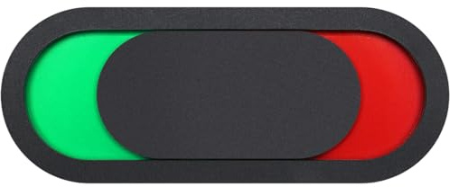 Toyvian Panneau coulissant rouge/vert : libre/occupé/utilisation/disponible – Plaque de porte autocollante pour salle de bain, maison, bureau, salle de conférence, WC, 9,99 x 4,00 cm, noir