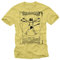 Musik T-Shirts mit Gitarre Leonardo DA Vinci Vintage gelb Männer M
