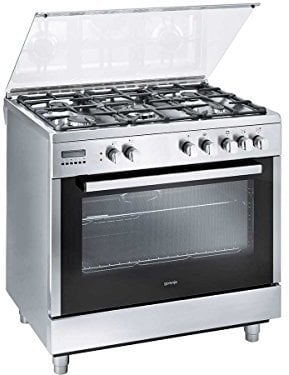 Gorenje K 97320 AX Cuisinière combinée avec plaque à gaz/A / 95 L/acier inoxydable/minuterie/brûleur wok