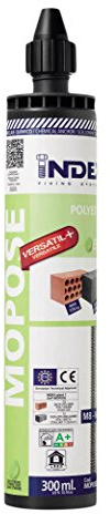 INDEX Fixing Systems MOPOSE - Anclaje químico para grandes cargas en elementos macizos y huecos (poliéster, sin estireno, 300 ml)