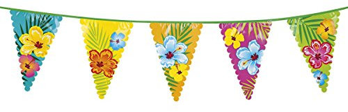 Alsino Hawaii Hibiskus Party 52501 Girlande Wimpelkette Blumen Wimpelgirlande
