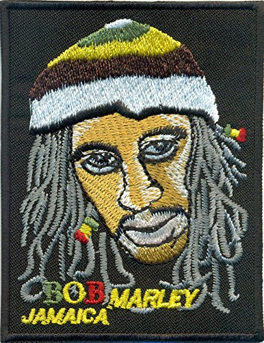 Jamaica BOB Marley Canabis Marihuana Raggae Rastafari Rucksack Aufnäher Patch