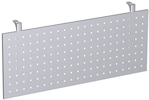Gera Möbel 4 Fuß Flex Knieraumblende, Tischzubehör, Metall, Silber, 120 x 6.5 x 40 cm