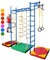 NiroSport Klettergerüst Indoor für Kinder M3 Blau Metallsprossen Indoor Sprossenwand für Kinderzimmer Kletterwand Turnwand für max. Belastung bis 130 kg