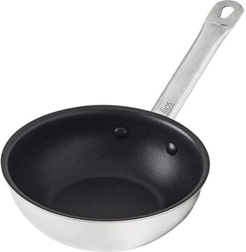 ilios Kochkunst Sauteuse Mehrschicht, 16 cm, antihaftbeschichtet, induktionsgeeignet, aus Edelstahl