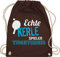 Shirtracer Turnbeutel Rucksack - Echte Kerle spielen Tischtennis - Unisize - Braun - beutel sportbeutel groß gym bags juterucksack mit kordel baumwolle baumwoll kinder stoff stoffbeutel als