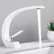 Robinet Évier Vasque Monotrou Élégant Mitigeur Lavabo Cascade Arciforme en Laiton pour Salle de Bain Baignoire (blanc)