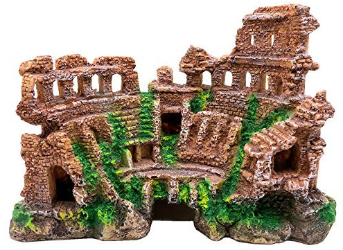 M2cbridge Antike Römische Säule Ruinen Europäische Burg Aquarium Dekorationen Aquarium Versteck Felsen (Römische Säulenruinen)