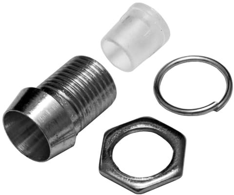 100x LED Fassung Halter 5mm Metall Chrom Schraub Sockel + Isolator