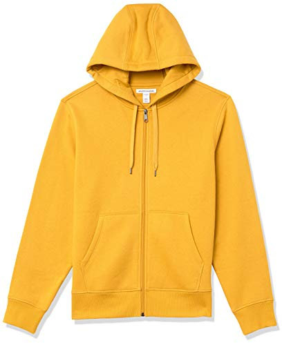 Amazon Essentials Felpa con Cappuccio e Cerniera Integrale in Pile (Disponibile nelle Taglie Big & Tall) Uomo, Oro, XL