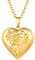 FOCALOOK Damen Mädchen Collier Herz Medaillon zu Öffnen 18k vergoldet Rose Blume Herz Anhänger Halskette Foto Bilder Amulett Floating Locket für Weihnachten Valentinstag