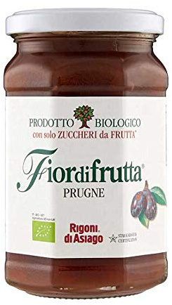 Zeus Party MARMELLATA FIORDIFRUTTA No GLUTINE Biologico 330G RIGONI di ASIAGO (Uno, PRUGNE)