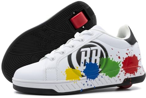 BREEZY ROLLERS Schuhe mit Rollen für Kinder I Rollschuhe-Sneaker Kids I Von Kinder Straßen-Schuhen zu Rollschuh in wenigen Sek. I Patentiertes Klick-System I Turnschuhe mit Rollen für Mädchen & Jungen