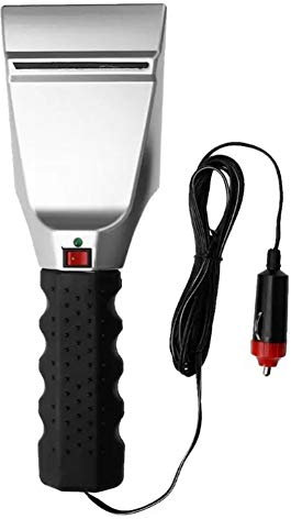 12V Auto Eiskratzer,MoreChioce Elektrischer Eisschaber Auto Windschutzscheibe Eiskratzer Heizung Glas Abtauen Saubere Reinigungswerkzeug mit Zigarettenanzünder Stecker, Kabellänge 325cm